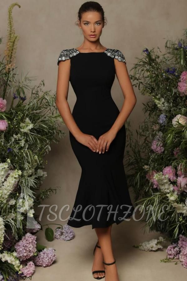 Elegant Cocktail Dresses Short Black | Glitter prom dresses