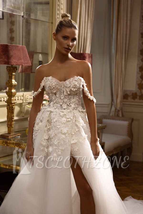 Elegante Brautkleider A-Linie | Günstige Brautkleider aus Spitze