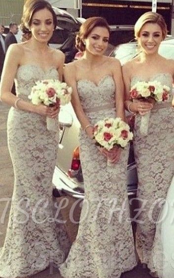 Cheap Lace 2022 Bridesmaid Dresses Sweetheart Floor Length Charming Sexy Party Dress
