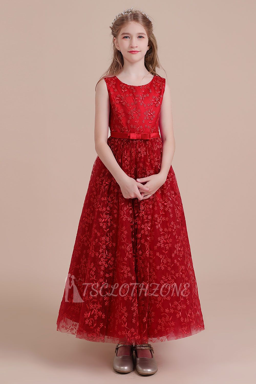 New Arrival Ankle Length Tulle Flower Girl Dress | Elegant A-line Little Girls Dress for Wedding