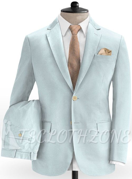 New charming spring blue Chino suit | Two piece suit