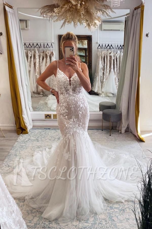 Elegant Mermaid Wedding Dresses | Wedding dresses with lace