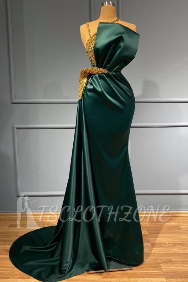 Pretty Evening Dress Long Green | Sparkling Prom Dress