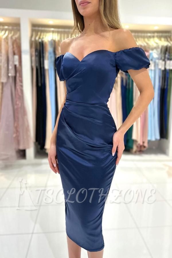 Simple evening dresses short | Navy blue prom dresses