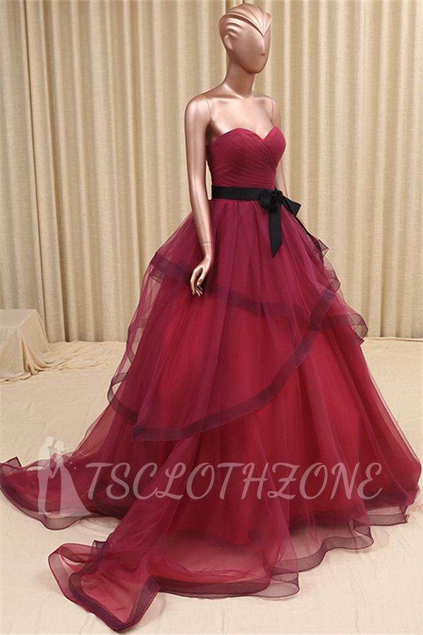 Eleangt Organza Long Evening Dress Sweetheart Lace-Up Custom Made Plus Size Special Occassion Dresses