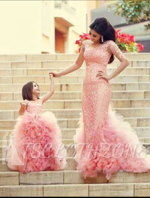 Lovely Pink Sweet Little Flower Girls Dress Puffy Cute Cheap Girls Pageant Dresses