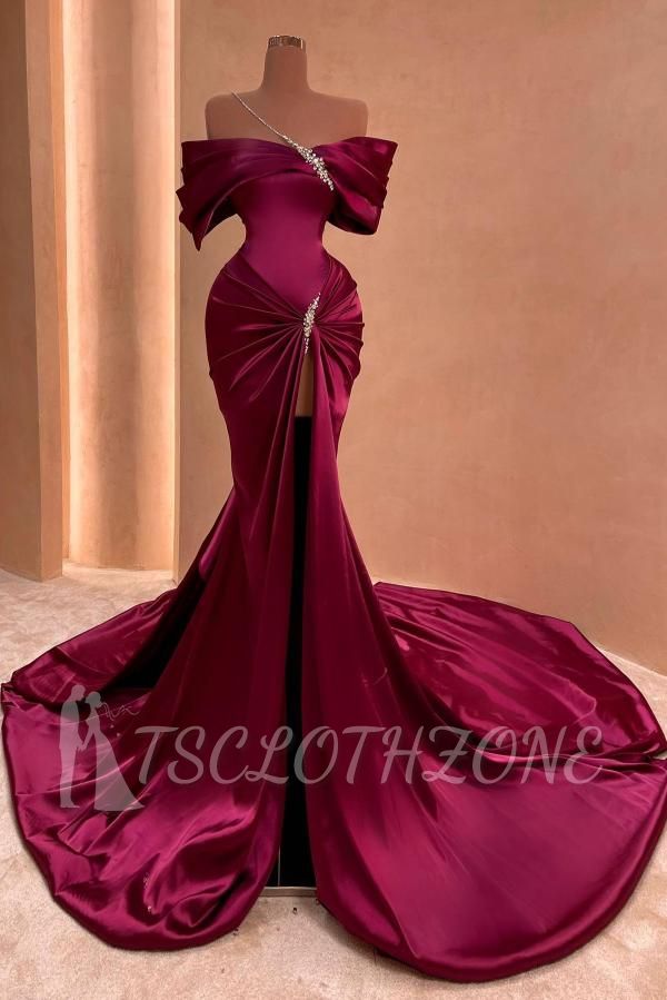 Fuchsia Evening Dresses Long | Glitter prom dresses