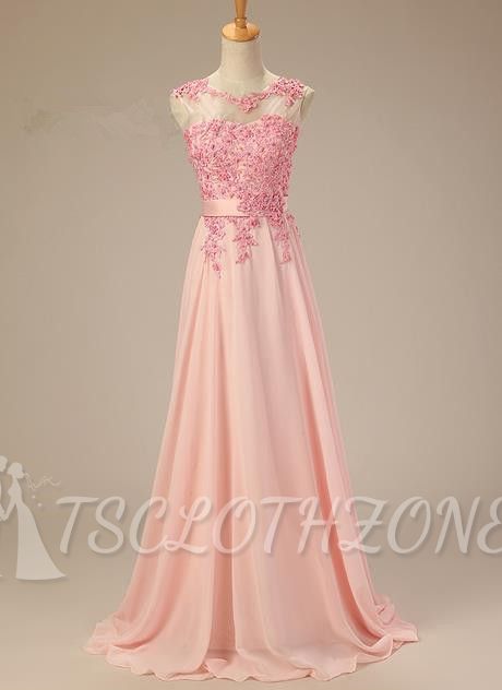 Applique Pink 2022 Long Prom Dresses Elegant Fashional Zipper Party Gowns