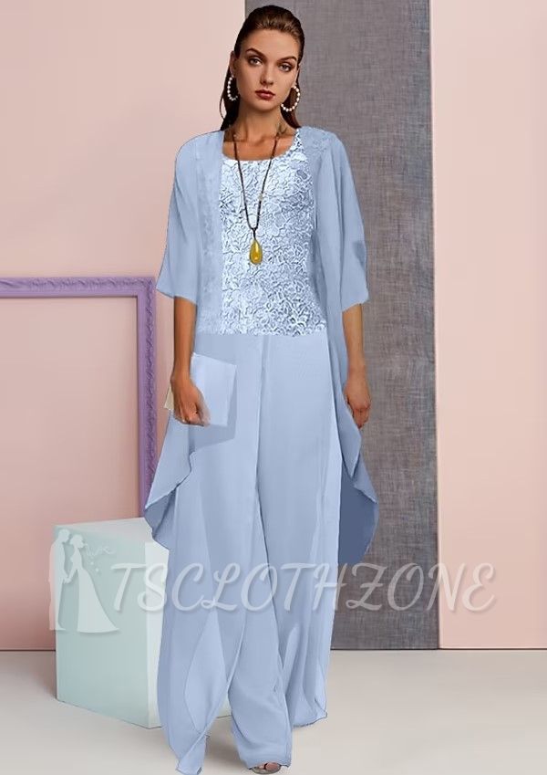 Chic 3 Piece Suit Mother of the Bride Dress | Motherdress make of Chiffon