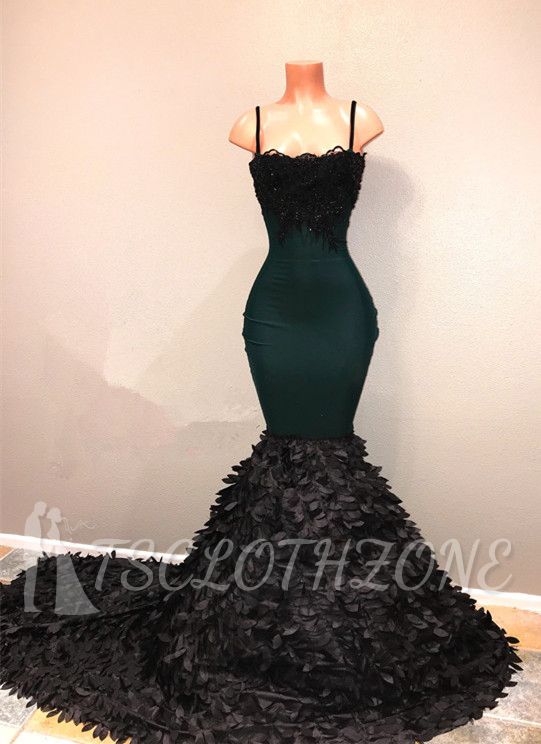 Spaghetti-straps prom dress, mermaid evening party gowns on sale