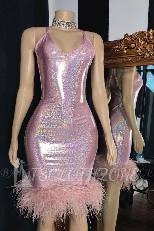 Sexy Spaghetti Straps Sequins Formal Party Dress Short Mini Prom Dress