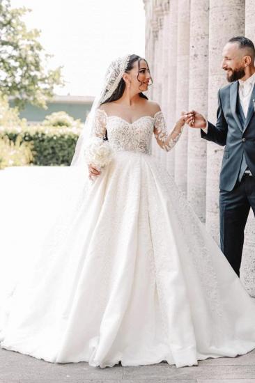 Vintage Wedding Dresses A Line Lace | Wedding dresses with sleeves