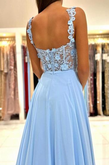 Simple evening dresses blue | Long Prom Dresses Cheap_4