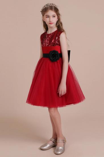 Fabulous Tulle A-line Flower Girl Dress |Graceful Sequins  Little Girls Dress for Wedding_6