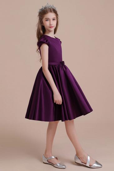 Winter Satin A-line Flower Girl Dress | Graceful Cap Sleeve Little Girls Pegeant Dress Online_6