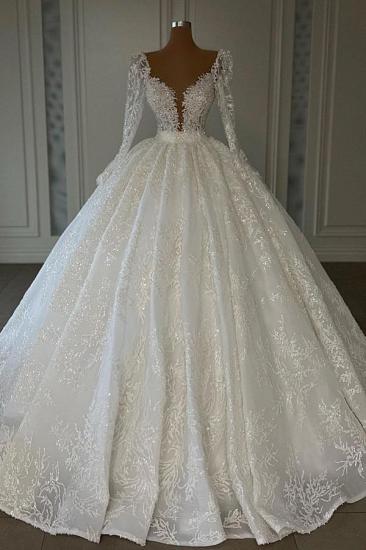 Luxus Brautkleider mit Ärmeln | Prinzessin Brautkleider Spitze