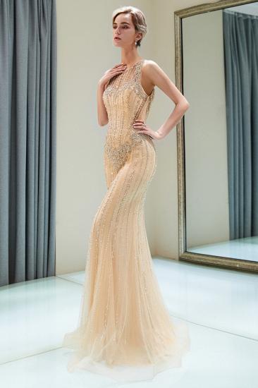 MATILDA | Mermaid Floor Length Sleeveless Beading Golden Evening Dresses_4