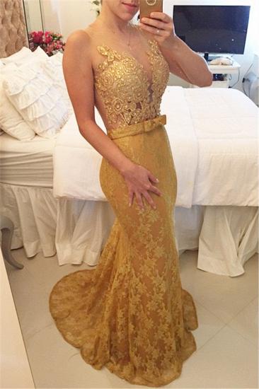 Gold Spitze Mermaid Plus Size Abendkleid Sexy Sheer Tüll Neues beliebtes Abendkleid 2022_2