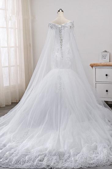 TsClothzone Glamorous Off-the-Shoulder Mermaid Wedding Dress Sweetheart Tulle Appliques Beadings Bridal Gowns On Sale_3