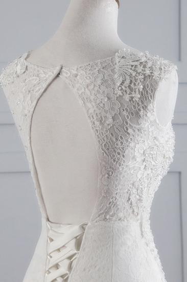 TsClothzone Glamorous Jewel Ärmellose Strass-weiße Meerjungfrau-Hochzeitskleider mit Applikationen_7
