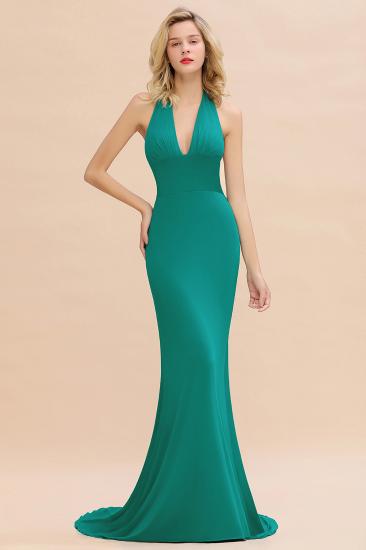 Elegant Mermaid Halter Pool Bridesmaid Dress Online_35