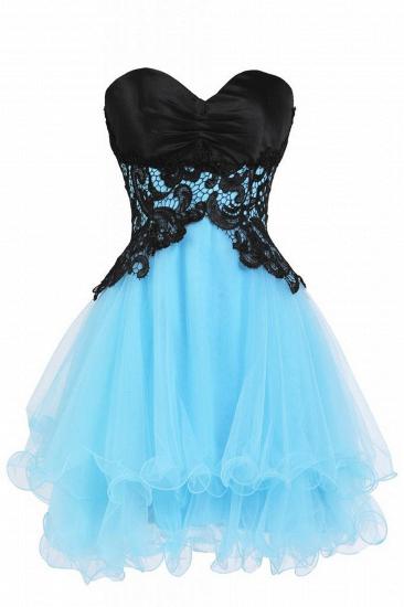 Black and Green Sweetheart Organza Cheap Homecoming Dress with Lace Up New Bridesmaid Dress_3