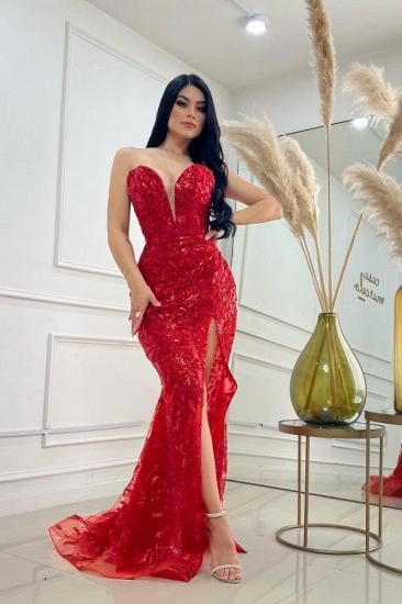 Red Evening Dresses Long Glitter | Homecoming Dresses Cheap Online_2