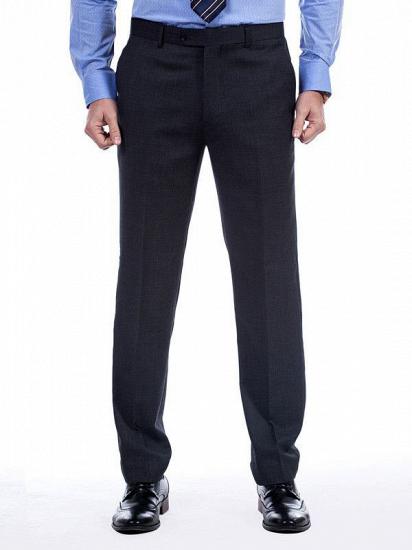 Black notch lapel business two-piece suit_7