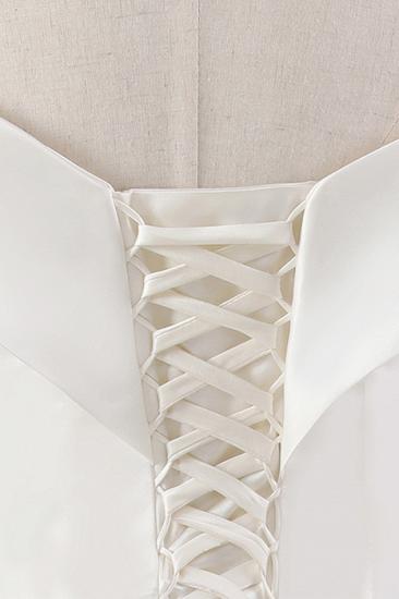 TsClothzone Glamorous White Satin Rüschen Brautkleider Off-the-shoulder A-Linie Brautkleider Online_6