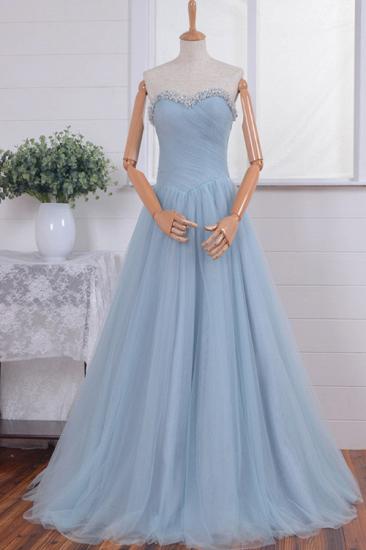 New Arrival Sweetheart Crystal Prom Dress A-Line Tulle Beading Formal Occasion Dresses_3