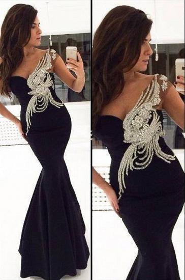 Sexy Black Mermaid 2022 Prom Dresses with Top Beaded Sequin Long Glorious Floor Length Evening Gowns