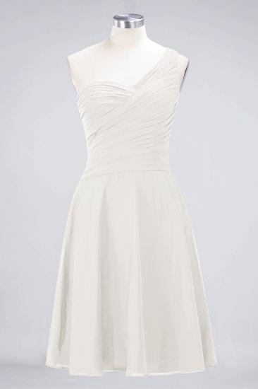 Chiffon A-Line One-Shoulder Sweetheart Sleeveless Short Bridesmaid Dress with Ruffles_2
