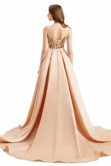 Charming Ivory Spaghetti Straps A-Line Floorlength Prom Dress_4