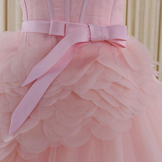 Pink Sexy Elegant Ball Gowns Lace-Up Charming Strapless 2022 Evening Dresses_5