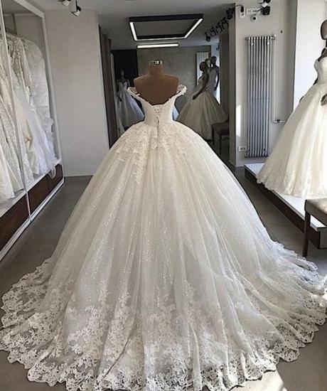 Off-the-shoulder Lace Ball Gowns | Tulle Formal Bridal Gowns_2
