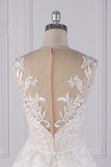 TsClothzone Elegant Jewel Tulle Lace Wedding Dress Appliques Sleeveless Mermaid Bridal Gowns Online_7