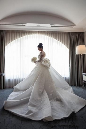 Elegante Brautkleider Mit Spitze | Hochzeitskleider mit Ärmel Günstig Online_5