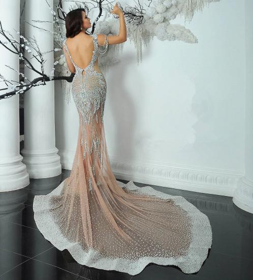 Sexy rückenfreie Abendkleider mit Kristallen 2022 | Luxus-Abschlussballkleider im Meerjungfrau-Stil mit Nude-Futter_3