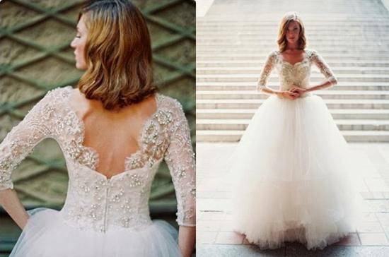 Gorgeous White Tulle Crystal Bridal Gown with Beadings Latest Zipper Floor Length Wedding Dress_3