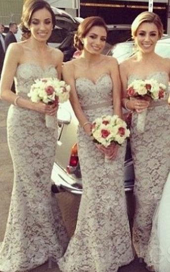 Cheap Lace 2022 Bridesmaid Dresses Sweetheart Floor Length Charming Sexy Party Dress