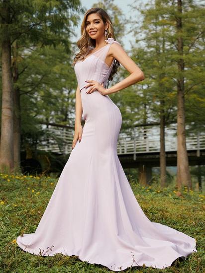 Beautiful Fishtail Evening Dress Long Pink | Evening Prom Dresses Online_5
