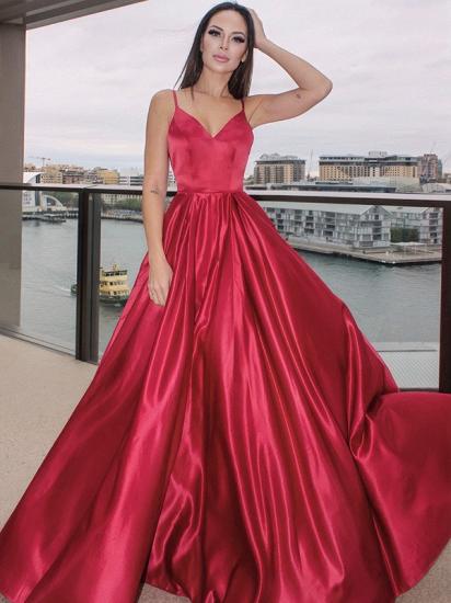 Luxury ball gown Red sweetheart a-line prom dress_1