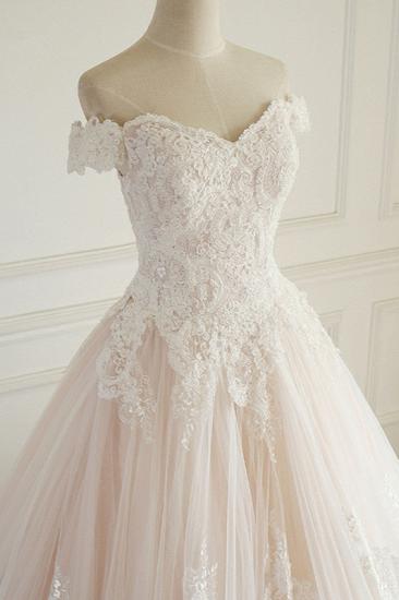 TsClothzone Elegant Off-the-Shoulder Tulle Lace Wedding Dress Sweetheart Appliques Sleeveless Bridal Gowns On Sale_5