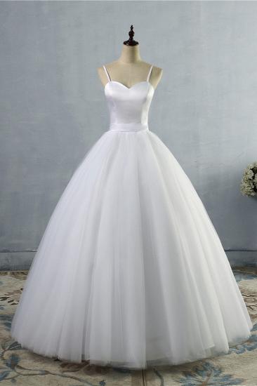 TsClothzone Glamorous Spaghetti Straps Sweetheart Wedding Dresses White Sleeveless Bridal Gowns Online