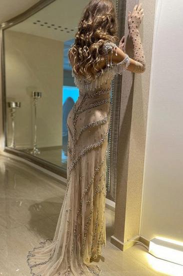 Luxuriöses, herzförmiges, mit Perlen verziertes Meerjungfrau-Partykleid mit Quasten, Dubai-Abendkleid_12