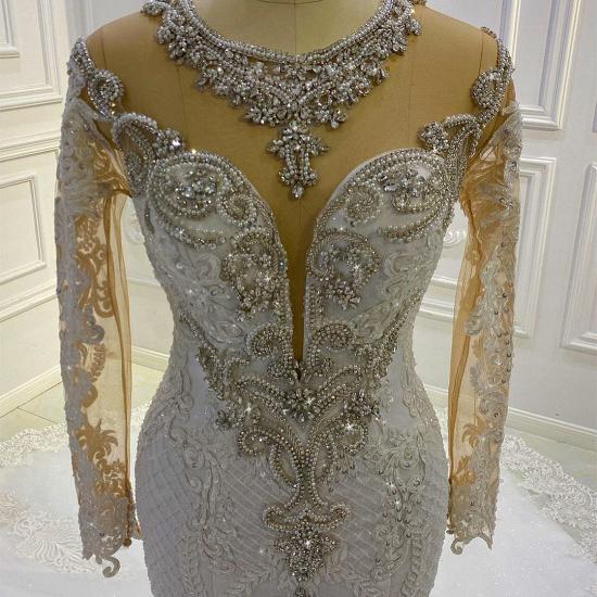 Extravagant wedding dresses mermaid with sleeves | Wedding dresses lace_3