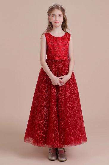 New Arrival Ankle Length Tulle Flower Girl Dress | Elegant A-line Little Girls Dress for Wedding_1