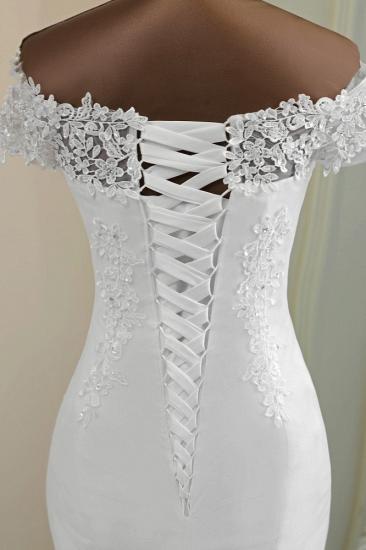 TsClothzone Glamorous Sweetheart Lace Beading Wedding Dresses Short Sleeves Appliques Mermaid Bridal Gowns_8