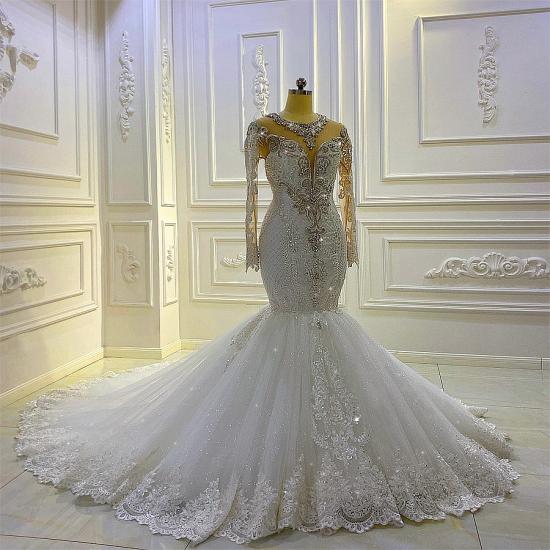 Extravagant wedding dresses mermaid with sleeves | Wedding dresses lace_2