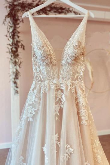 Simple wedding dress Boho | Wedding dresses a line lace_3